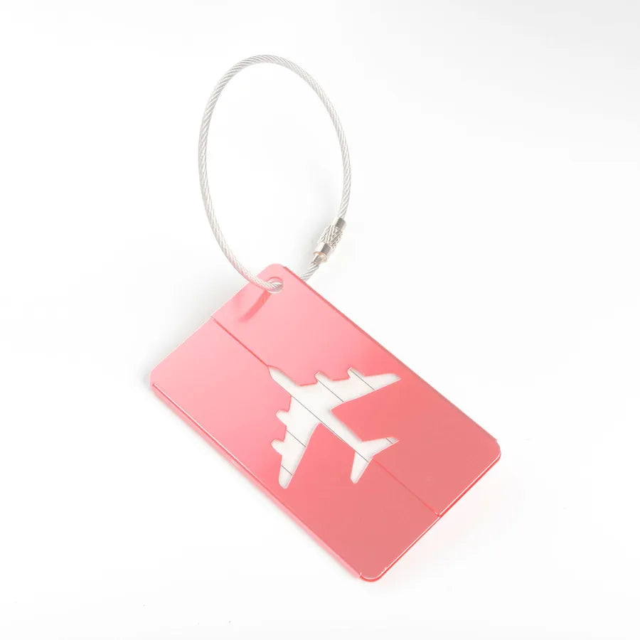 Aluminum alloy luggage tag boarding metal luggage aircraft shipping elevator tag  spot factory wholesale