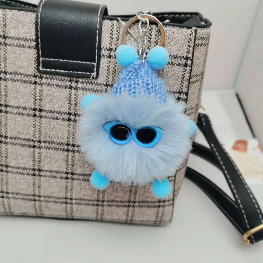 Plush elf spot imitation Rex rabbit fur elf bag pendant plush hook key chain Rex rabbit fur pendant New