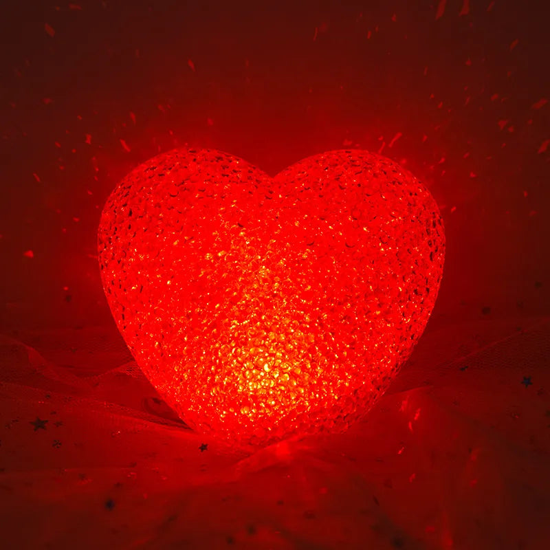 Hand-held love lamp chorus props red heart-shaped rice nightlight stage performance props wholesale