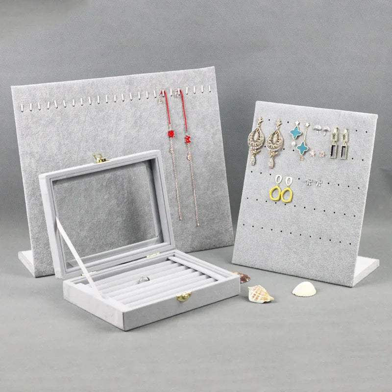 Velvet Jewelry Display Board Pendant Necklace Earring Artistic Style Jewelry Counter Props Storage Fashion Accessories Show