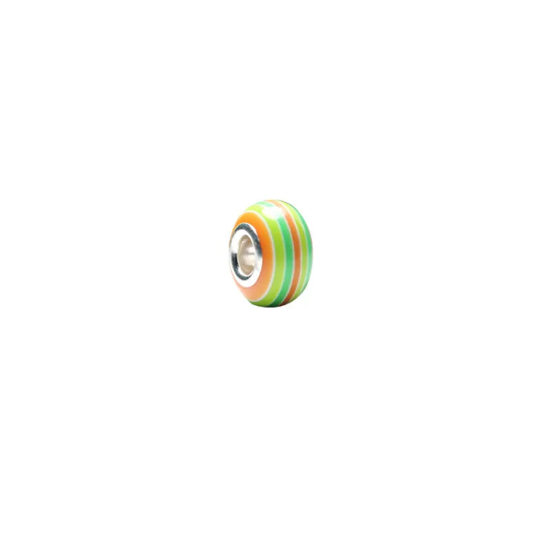 100 PCS/Package 8 * 14mm Resin Round Color Block Beads