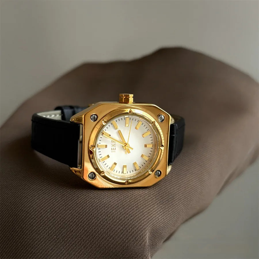 Casual Simple Style Commute Square Buckle Quartz Watch