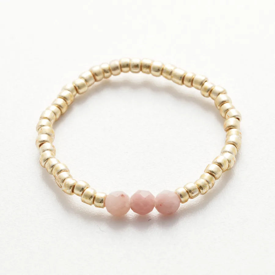 elegant streetwear geometric natural stone rings in bulk
