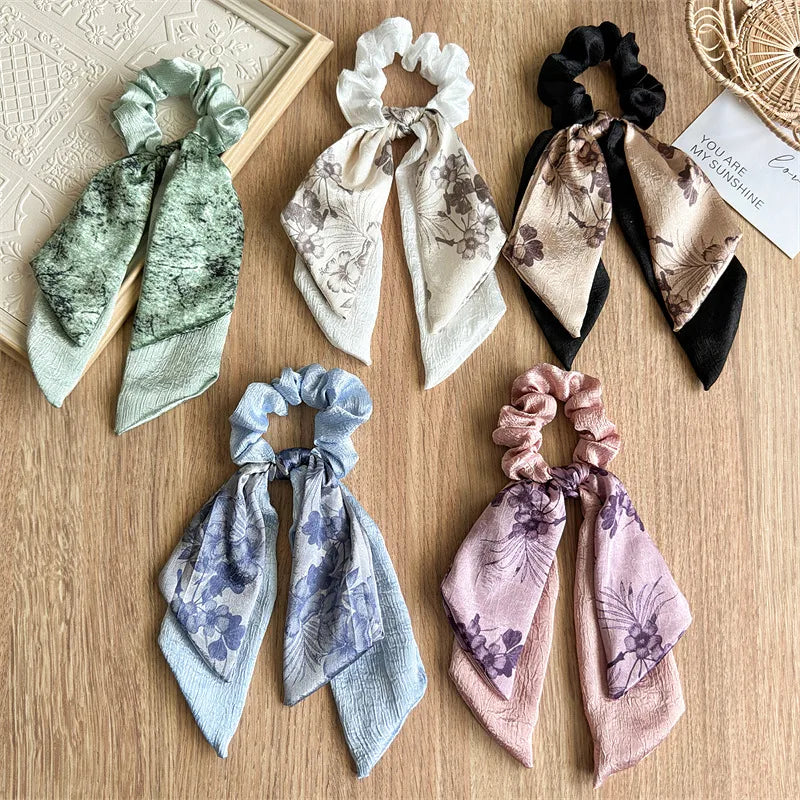 Elegant Sweet Women's Printing satin Hair Band