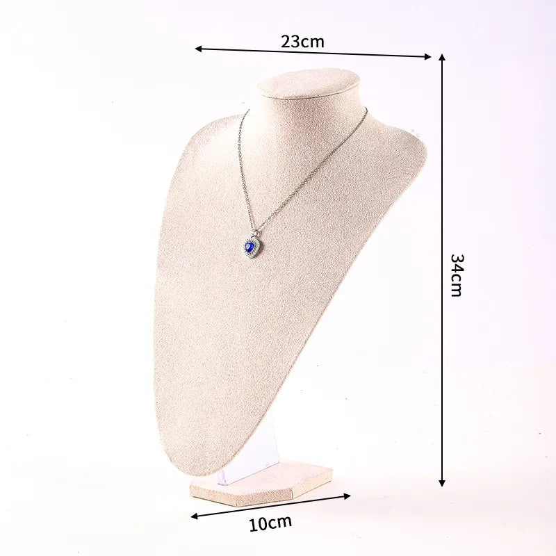 1 Piece PU velvet Classic Style Solid Color Jewelry Display Bust