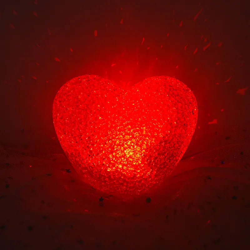 Hand-held love lamp chorus props red heart-shaped rice nightlight stage performance props wholesale