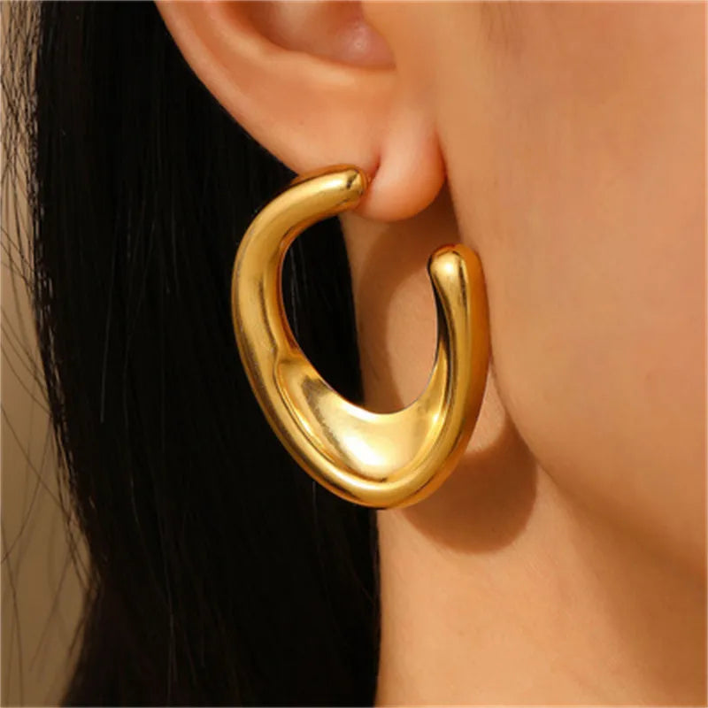 Casual Streetwear Geometric Plating 316 Stainless Steel  December Birthstone Turquoise Zircon 18K Gold Plated Bullet Backs Ear Studs