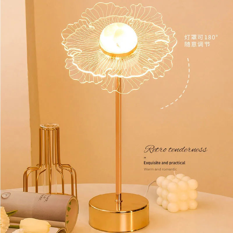 Touch Charging  Style Light Luxury Decorative Atmosphere Lamp Wedding Accompanying Ceremony Table Lamp Bedside Table Lamp High-Level Sense