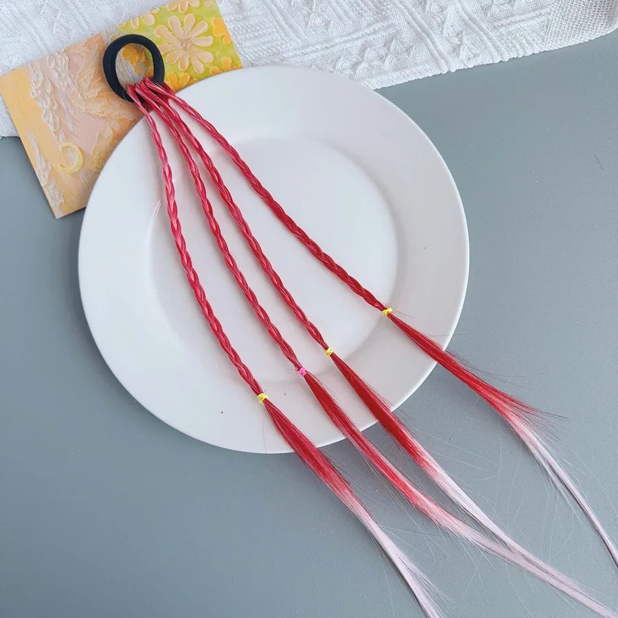 Cute Girl'S Solid Color Artificial Chemical Fiber Hair Tie