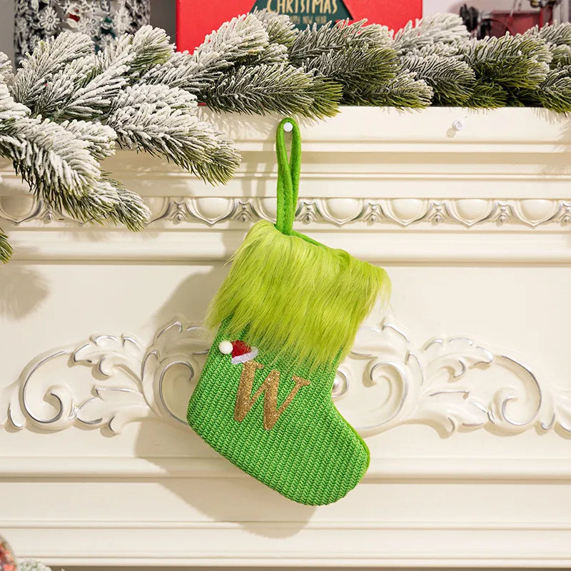 Christmas Nordic Style Cartoon Style Classic Style Christmas Hat Letter Nonwoven Polyester Party Festival Christmas socks Decorations Hanging Ornaments