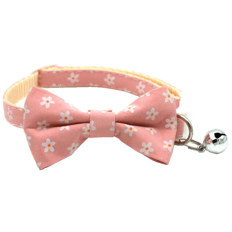 Sweet Cotton Polyester Lattice Pet Collar
