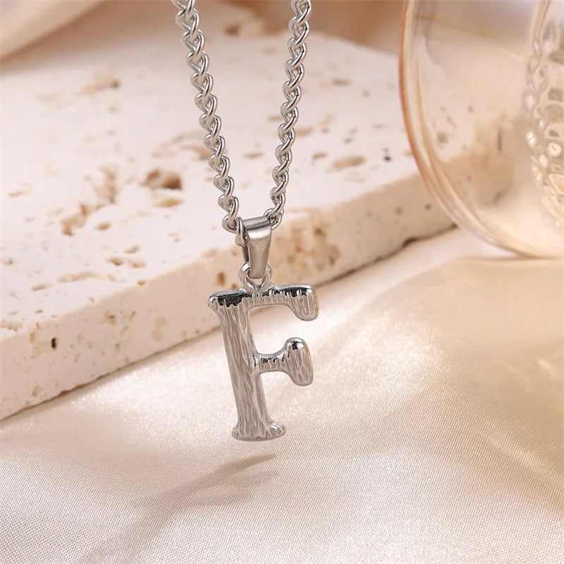 Wholesale Jewelry Sweet Simple Style Artistic Letter 201 Stainless Steel 304 Stainless Steel 18K Gold Plated Plating Pendant Necklace