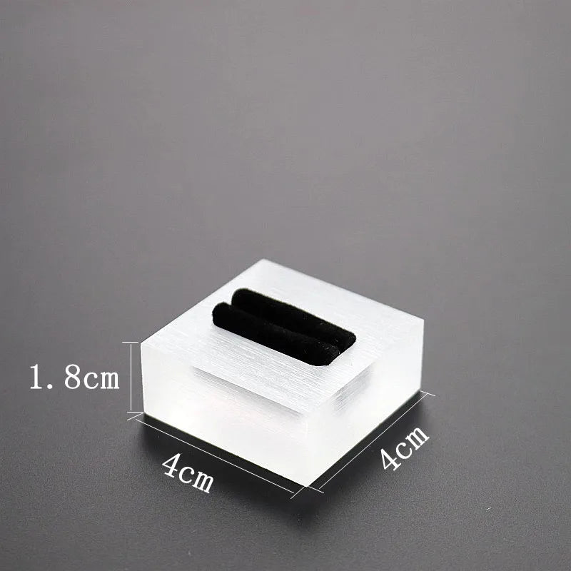Acrylic Jewelry Ring Display Stand Shop Showcase Holder Base Props High-End Feeling Punched Out One-Piece Style Jewelry Accessory