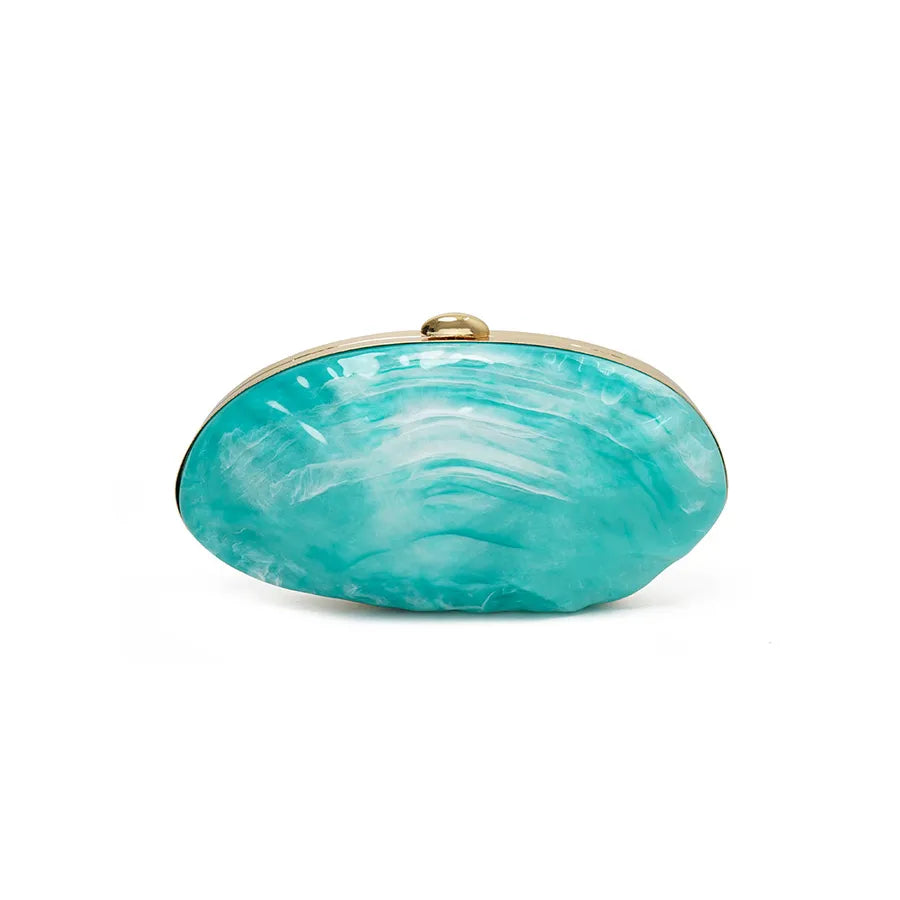 Fashion French Marble Lock Box Bag Acrylic Shell Bag Banquet Goose Egg Box Hand Crossbody Bag