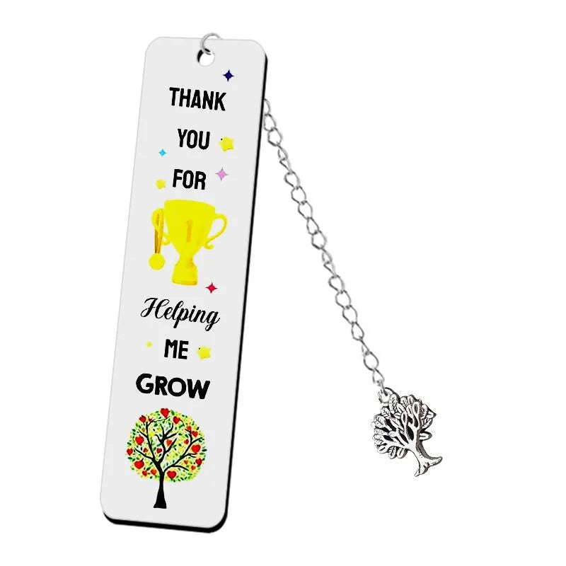 fashion letter pattern stainless steel color printing bookmark graduation season teacher's day gift
