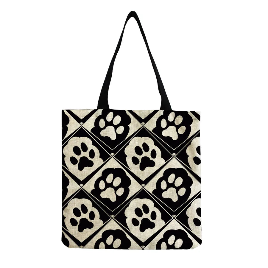 women's simple style letter shopping bags