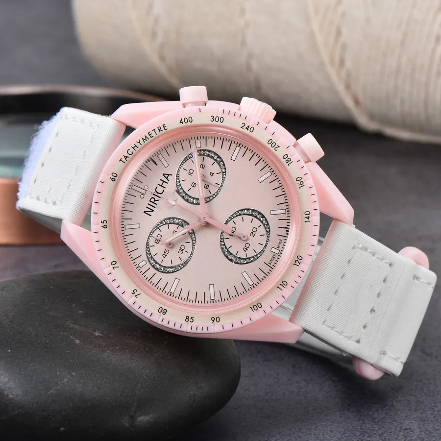 Foreign Trade Men's Niricha Oujia Glue Shell 6-Pin Super Luminous Quartz Watch Manufacturer Wholesale One Generation