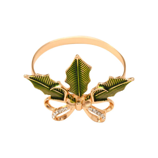 Christmas Casual Elegant Glam Christmas Tree Alloy napkin rings 1 Piece