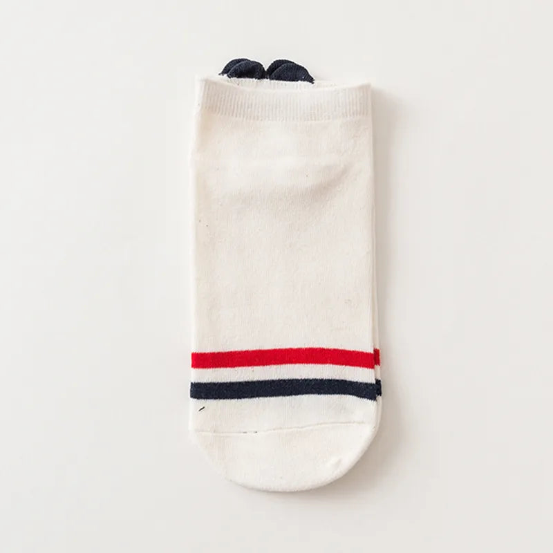 socks female back heel small heart design cotton short women's socks