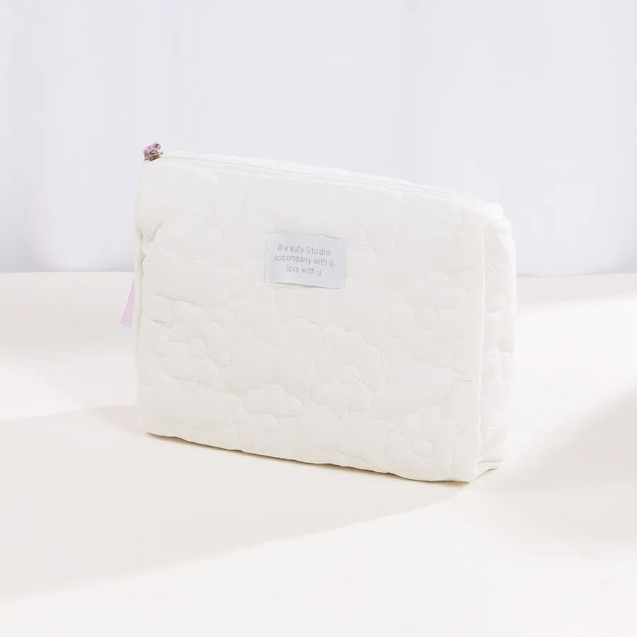 cute flower polyester square makeup bags