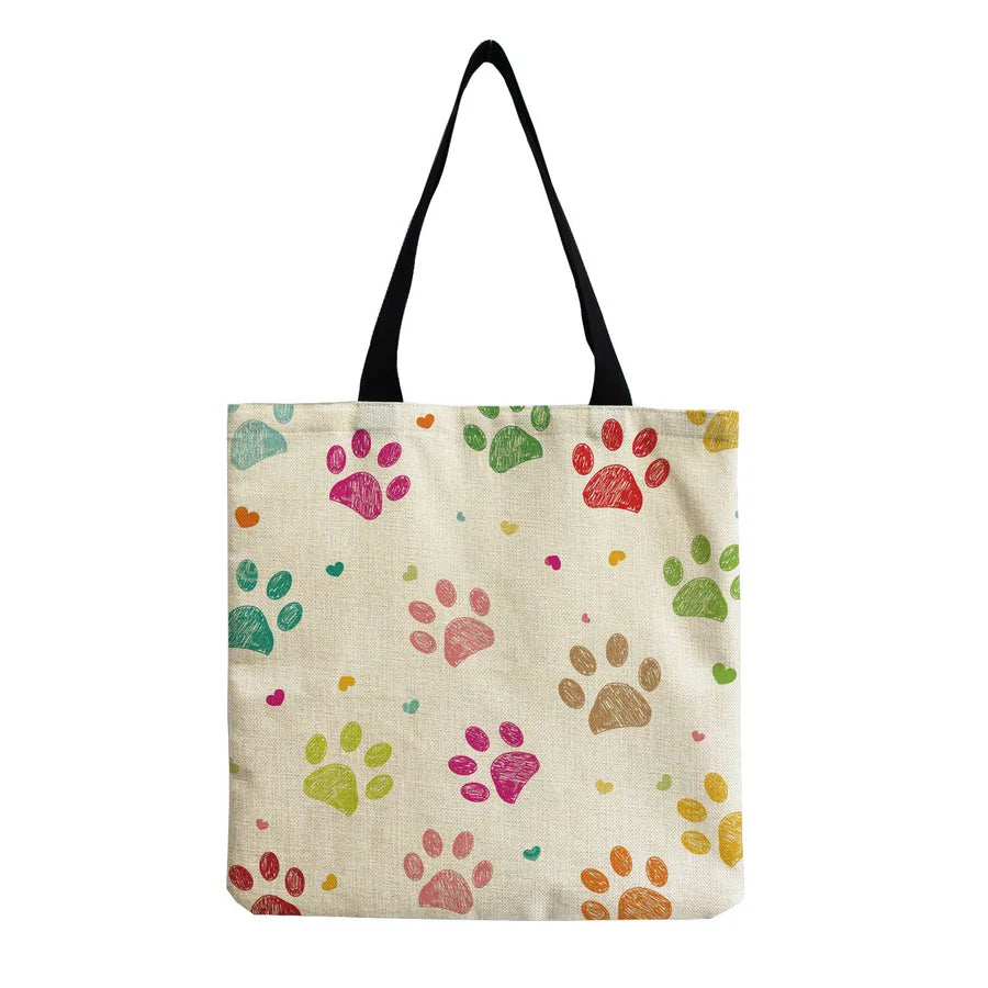 women's simple style letter shopping bags