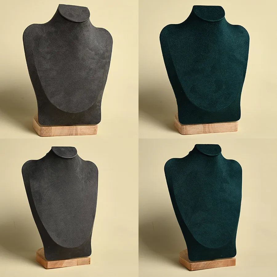 Wooden Mannequin Necklace Jewelry Display Stand Portrait Jewelry Accessory Showcase Handmade Simple Style All Season Universal