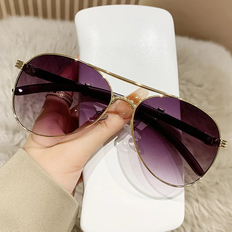 Basic Vacation Simple Style Solid Color Ac toad glasses Full Frame Women's Sunglasses