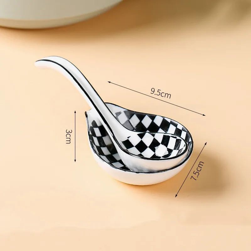 Casual Classical Lattice Flower ceramics Tableware 1 Piece 1 Set