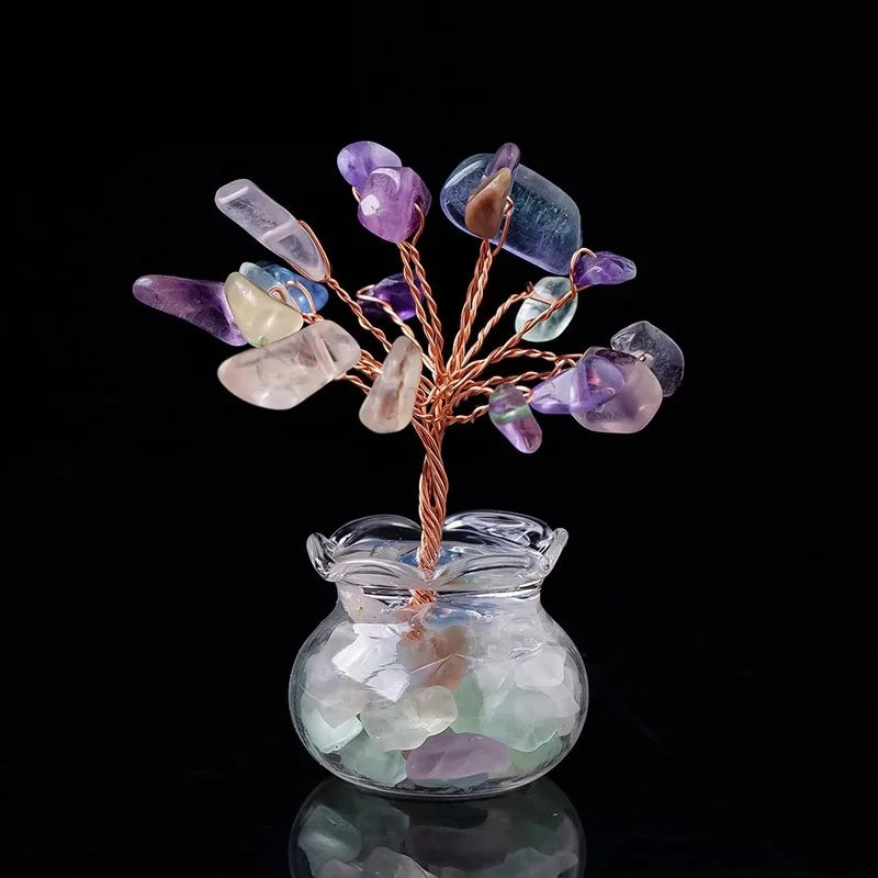 Elegant Tree Crystal Ornaments Artificial Decorations