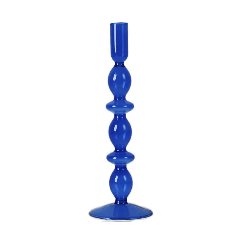 Artistic Geometric Glass candlestick Artificial Decorations