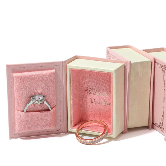 1 Piece Paper Flannel Retro Holiday Daily Selfie Book Jewelry Boxes