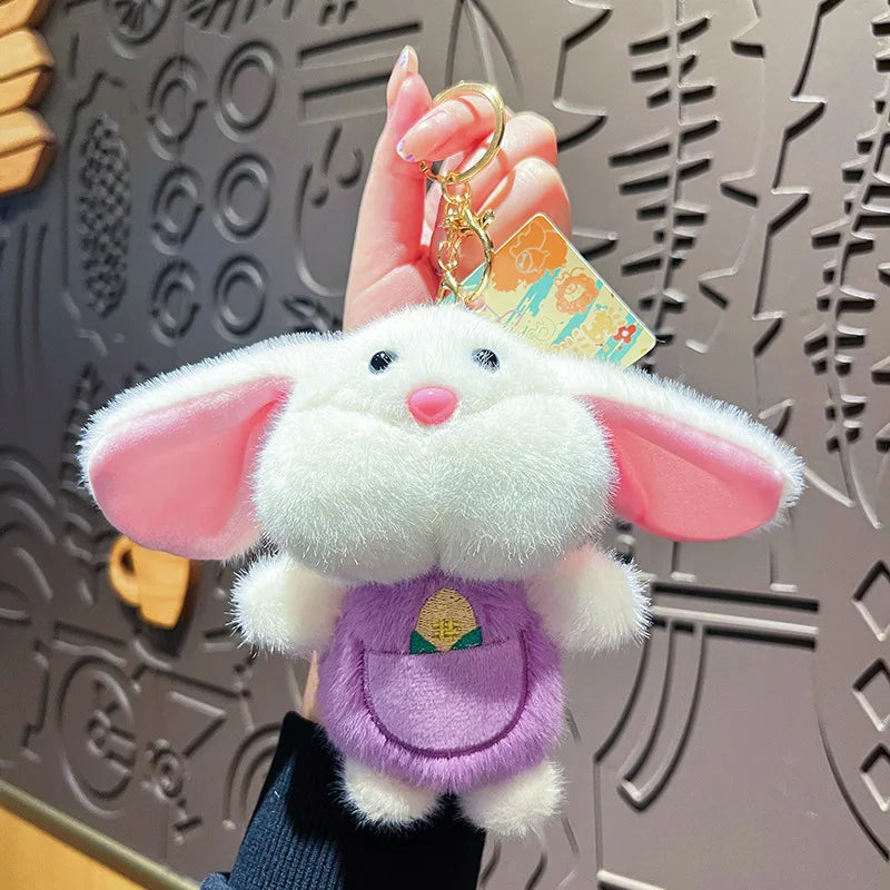 Creative Cartoon Plush Fruit Rabbit Keychain Cute Delicate Bag Pendant Couple Gift Small Soft Toys Earphone Strap