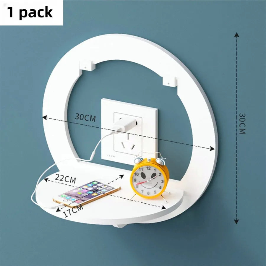 Punch-free Set-top Box Storage Rack Bedside Wall Decoration Partition Wall-hanging Flower Rack Wall-hanging Projector Bracket