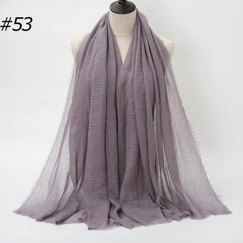 fashion solid color cotton pashmina scarves