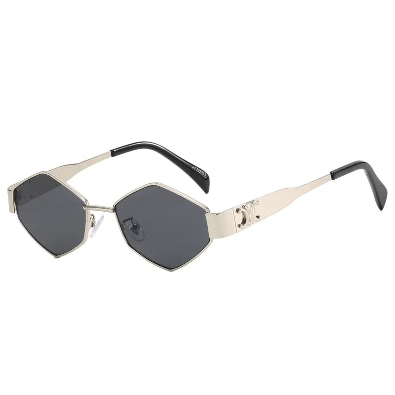 Casual Basic Solid Color Pc Polygon Full Frame Women's Sunglasses