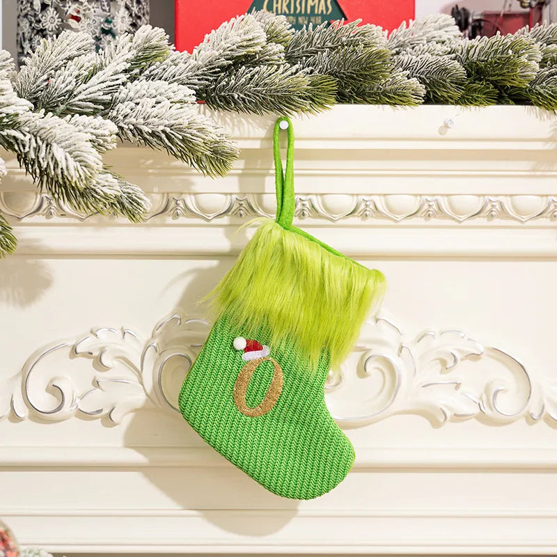 Christmas Nordic Style Cartoon Style Classic Style Christmas Hat Letter Nonwoven Polyester Party Festival Christmas socks Decorations Hanging Ornaments
