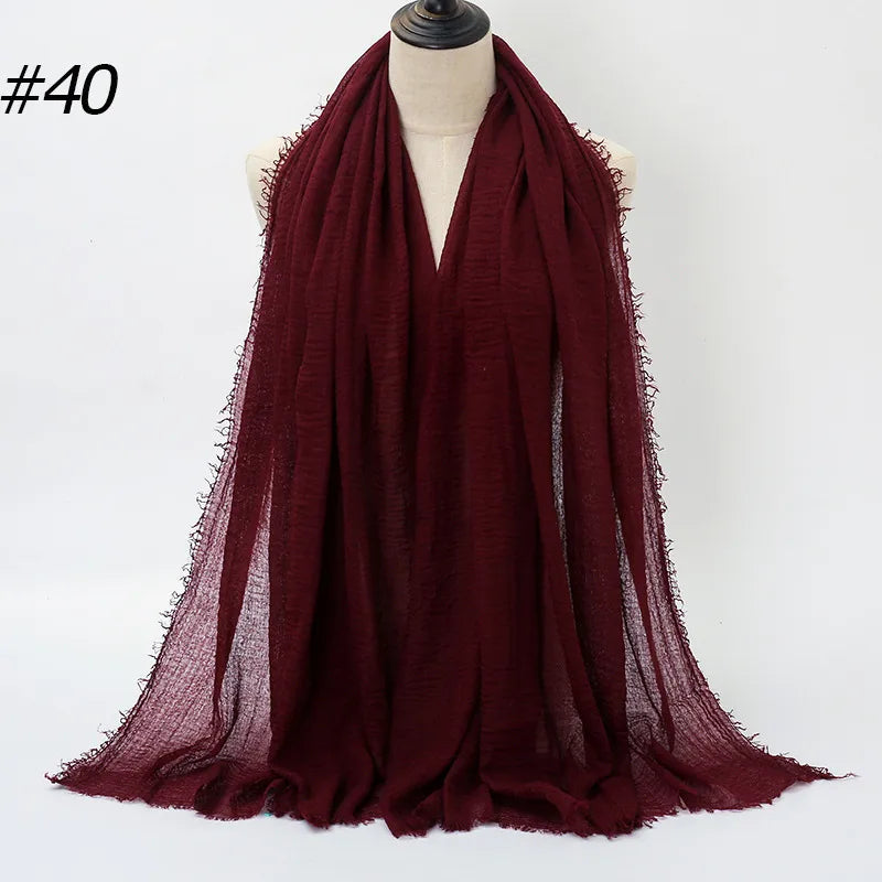 fashion solid color cotton pashmina scarves