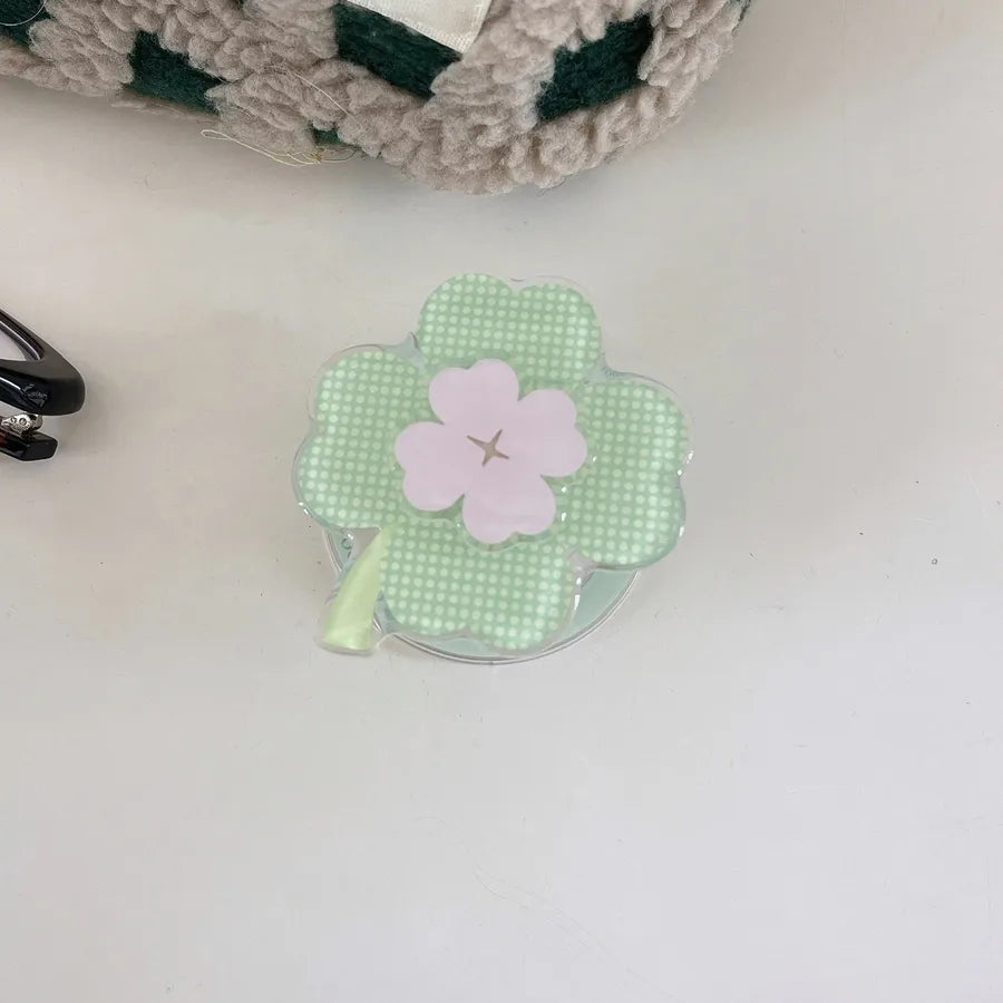 Acrylic Four Leaf Clover Cute Lady Phone Cases Airbag Bracket Phone Accessories