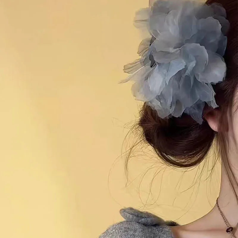 Super Fairy Artificial Flower Butterfly Flower Tassel Grip Female Sweet Style Unique and Exquisite Barrettes Ins All-Match Hair Accessories Fashion