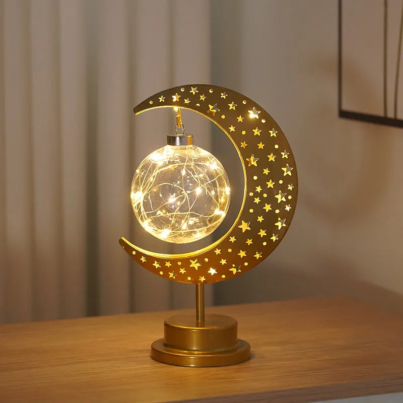 Casual Romantic Simple Style Moon Iron Indoor Graduation Night Lights Led Lights Night Lights