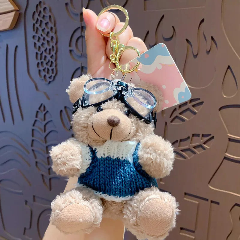 1 Piece Cute Bear Plush Unisex Bag Pendant Keychain