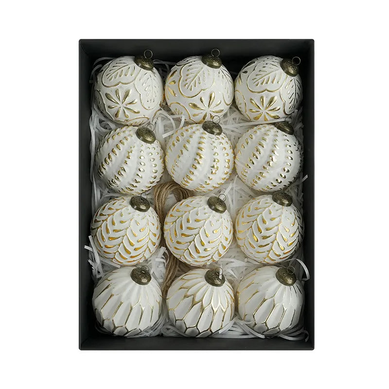 Decorative Antique Christmas Ball Ornaments 8cm Size American Style Christmas Tree Hanging Decorations And Display Pieces