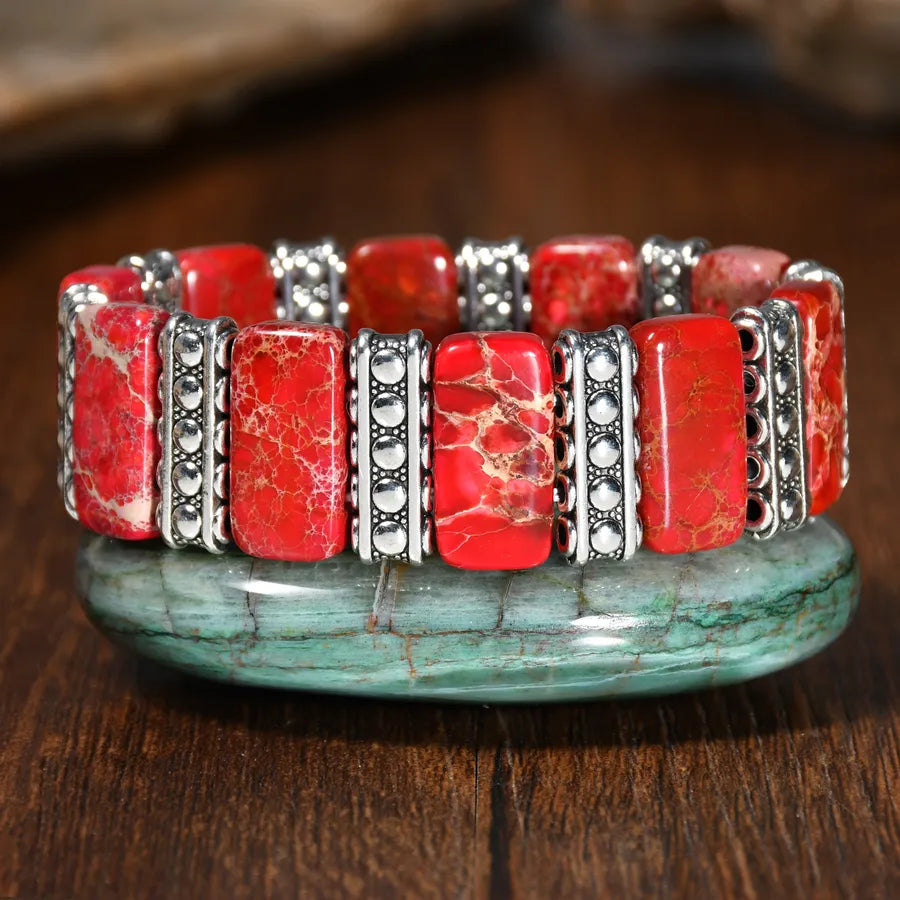 Elegant Bohemian natural stone Beaded Chain Bracelets In Bulk