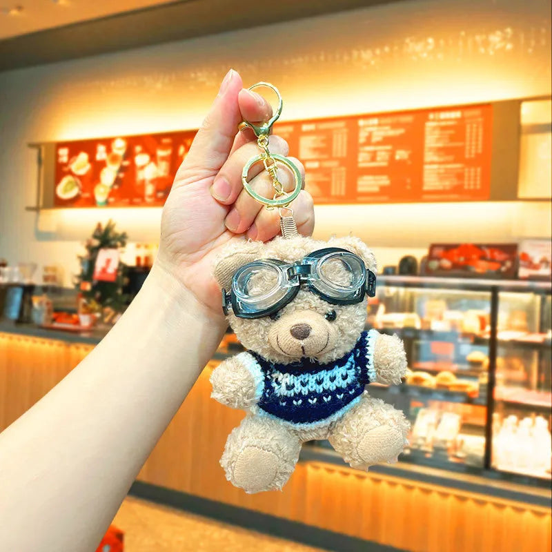 Cartoon Style Bear Polyester Women's Keychain