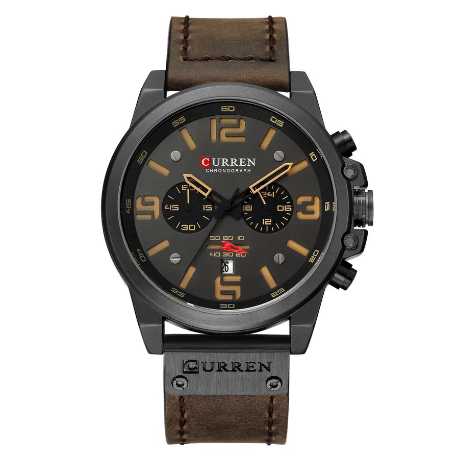 sports letter buckle quartz men's watches