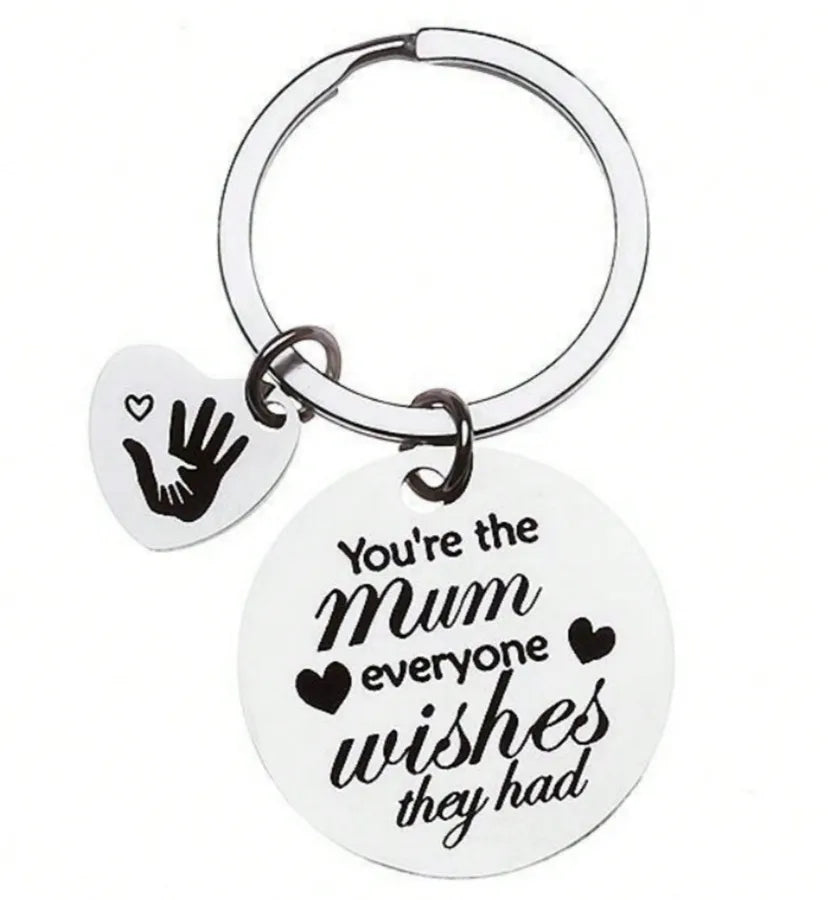 fashion mother's day stainless steel keychain