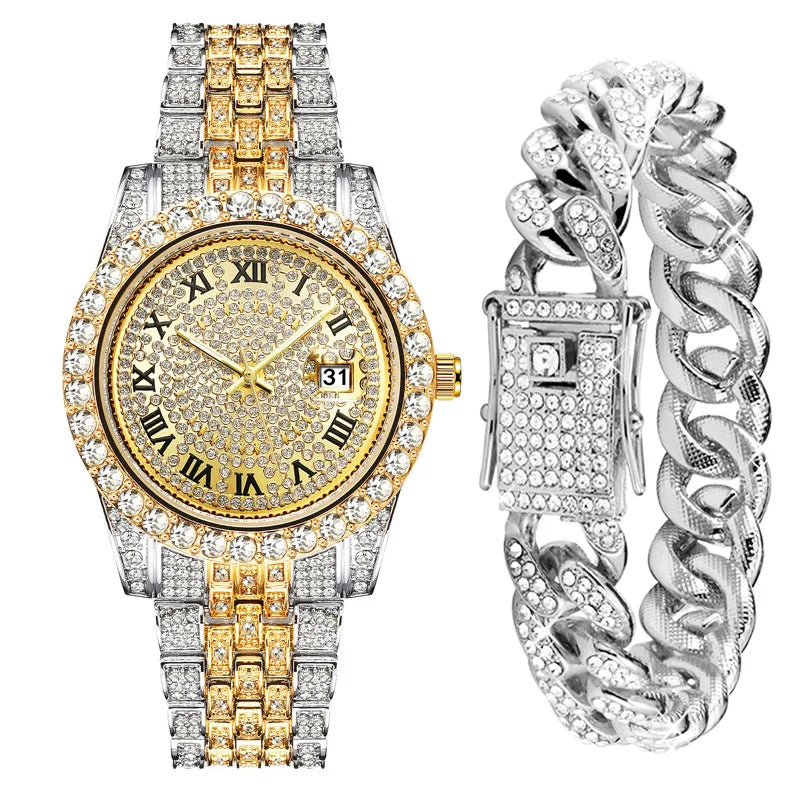 fashion color block butterfly double snap quartz women's watches