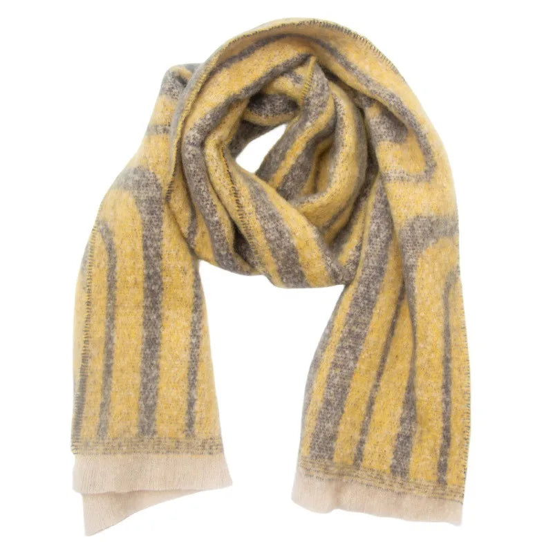Women's Casual Simple Style Stripe Polyester Scarf