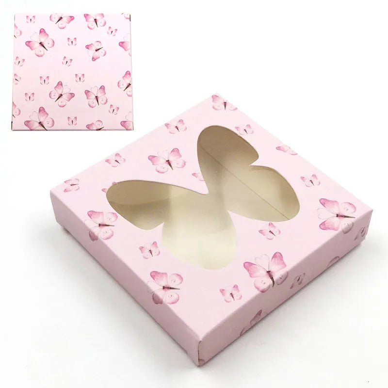 fashion new butterfly window false eyelash card paper rectangular box