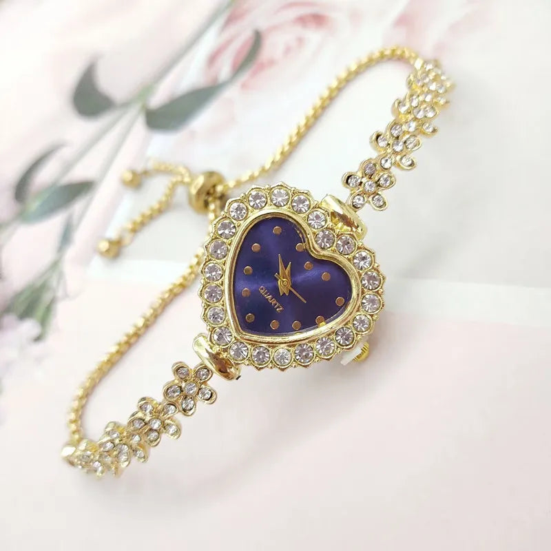 Elegant Lady Heart Shape Buckle Quartz Watch Women's Watches